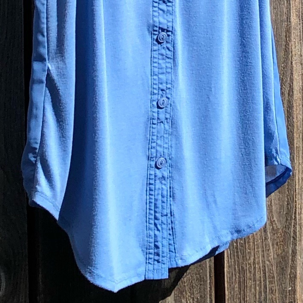 Rewind sleeveless button up blue top size small - Picture 5 of 15